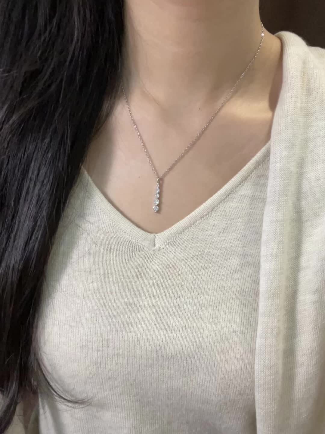 Women's S925 Silver Exquisite Cross-border Synthetic Zirconia Necklace